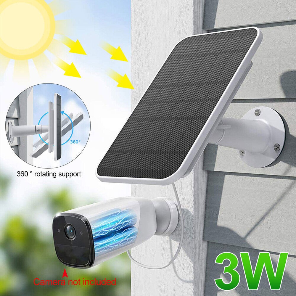 4W Solar Panels for Eufy Eufycam Cam E/2C/2/2 Pro Wall Mount 9.8ft Power Cable