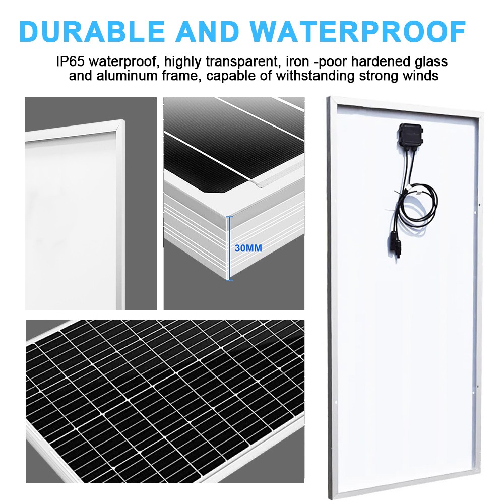200 Watts Monocrystalline Solar Panel 12 Volts Shed Boat Yacht Camper Off Grid