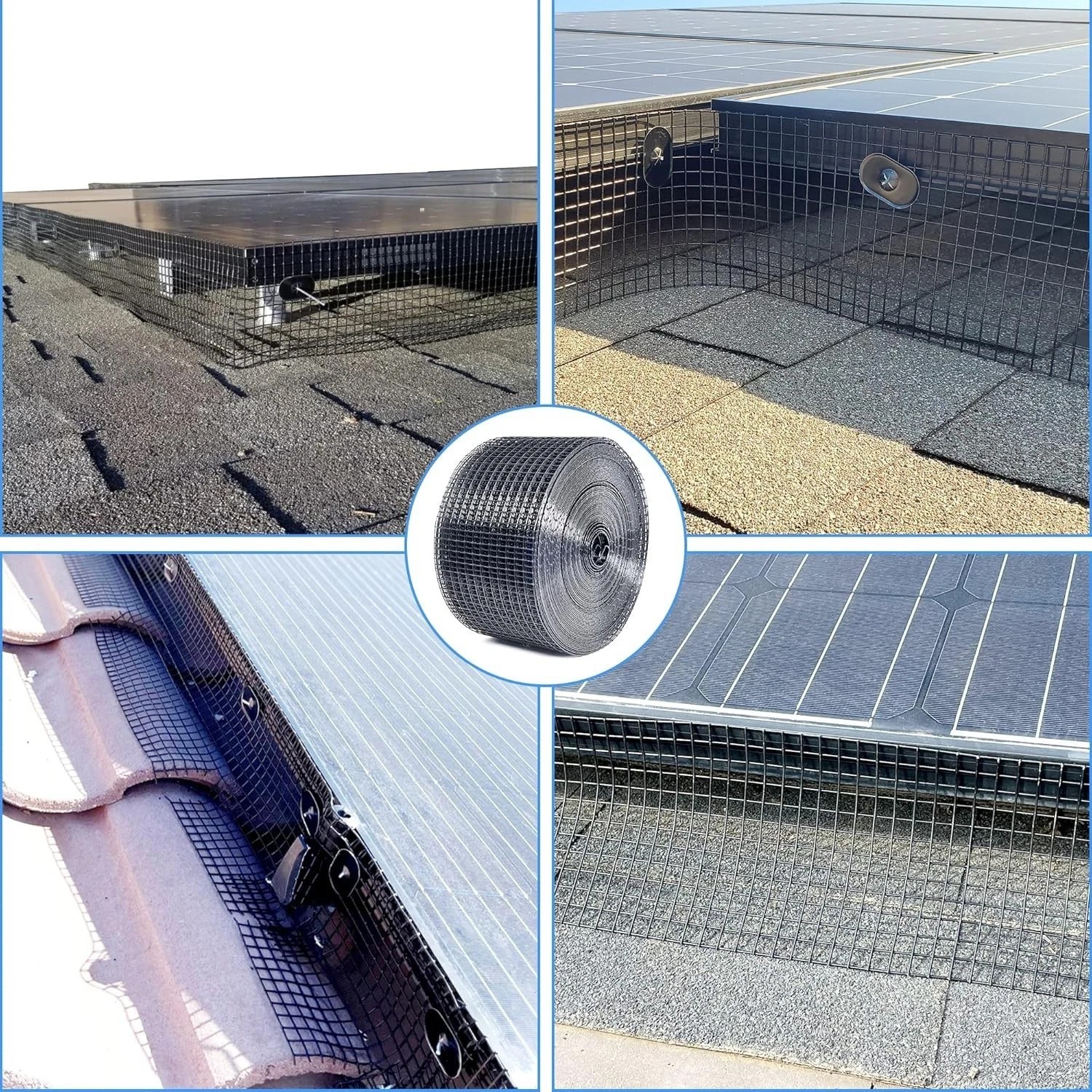 Solar Panel Guard, 6in X 100ft PVC Coated Critter Guard Roll Kit for Solar Pa…