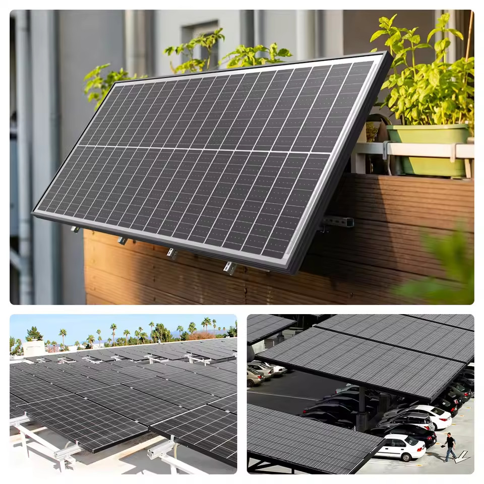 RVPOZWER 400W 12V Double Sided Solar Panels Monocrystalline 18BB Cells