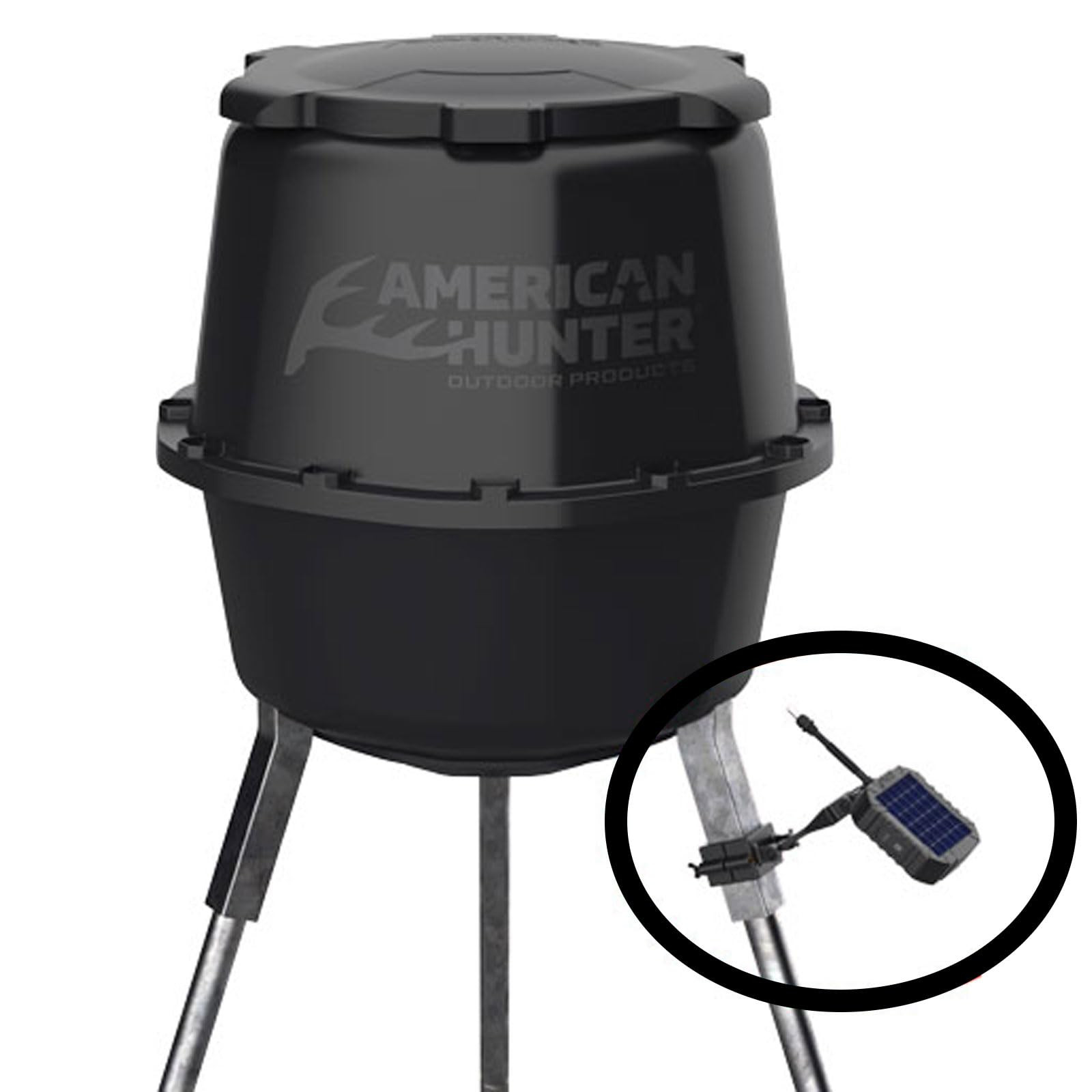 American Hunter 6V Solar Panel with Rechargeable Battery and Adjustable Brackets