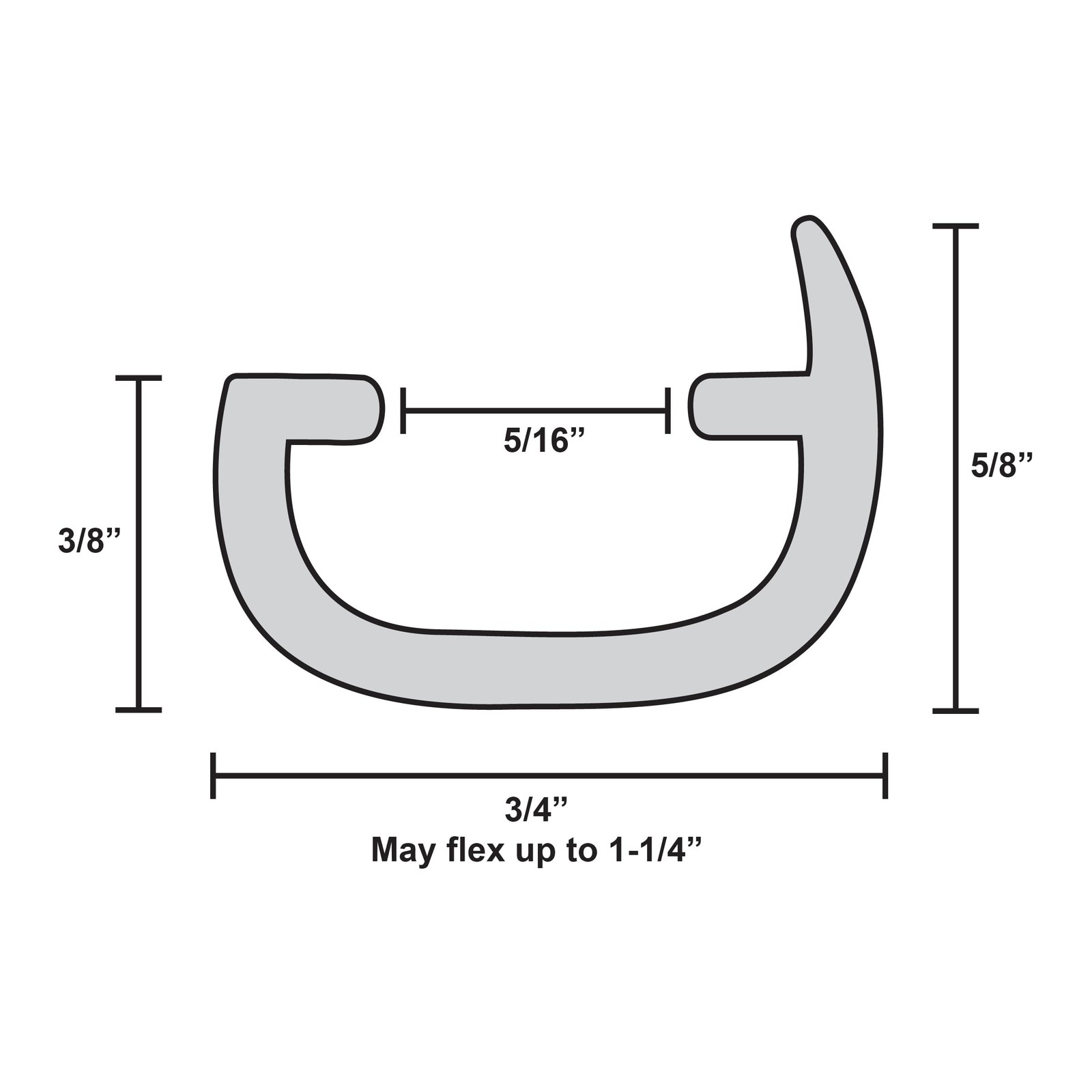 Black RV Marine Camper Vinyl 3/4″ x 25′ Trim Molding Flexible Screw Cap Cover…