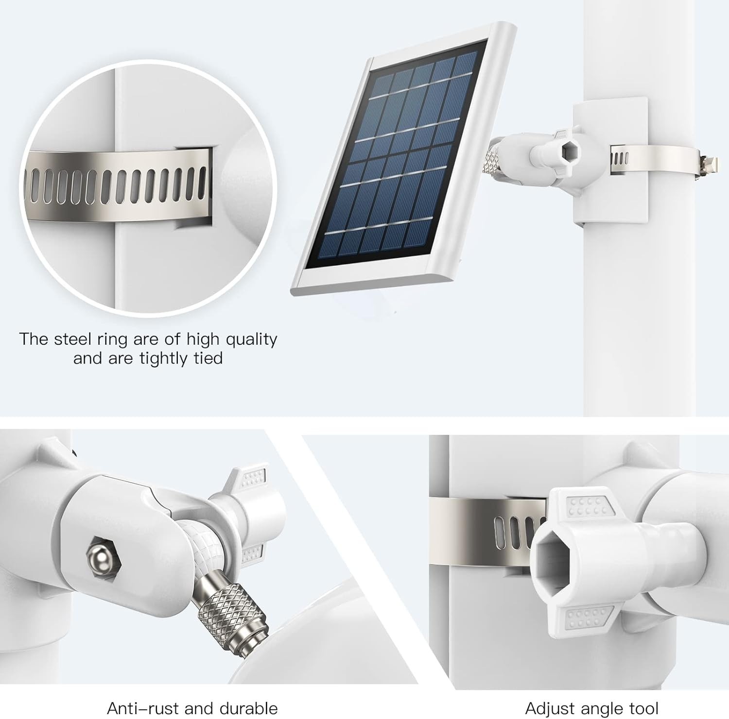 Universal Adjustable Solar Panel Mount for Ring, Eufy & More – Fits Up to 17 …