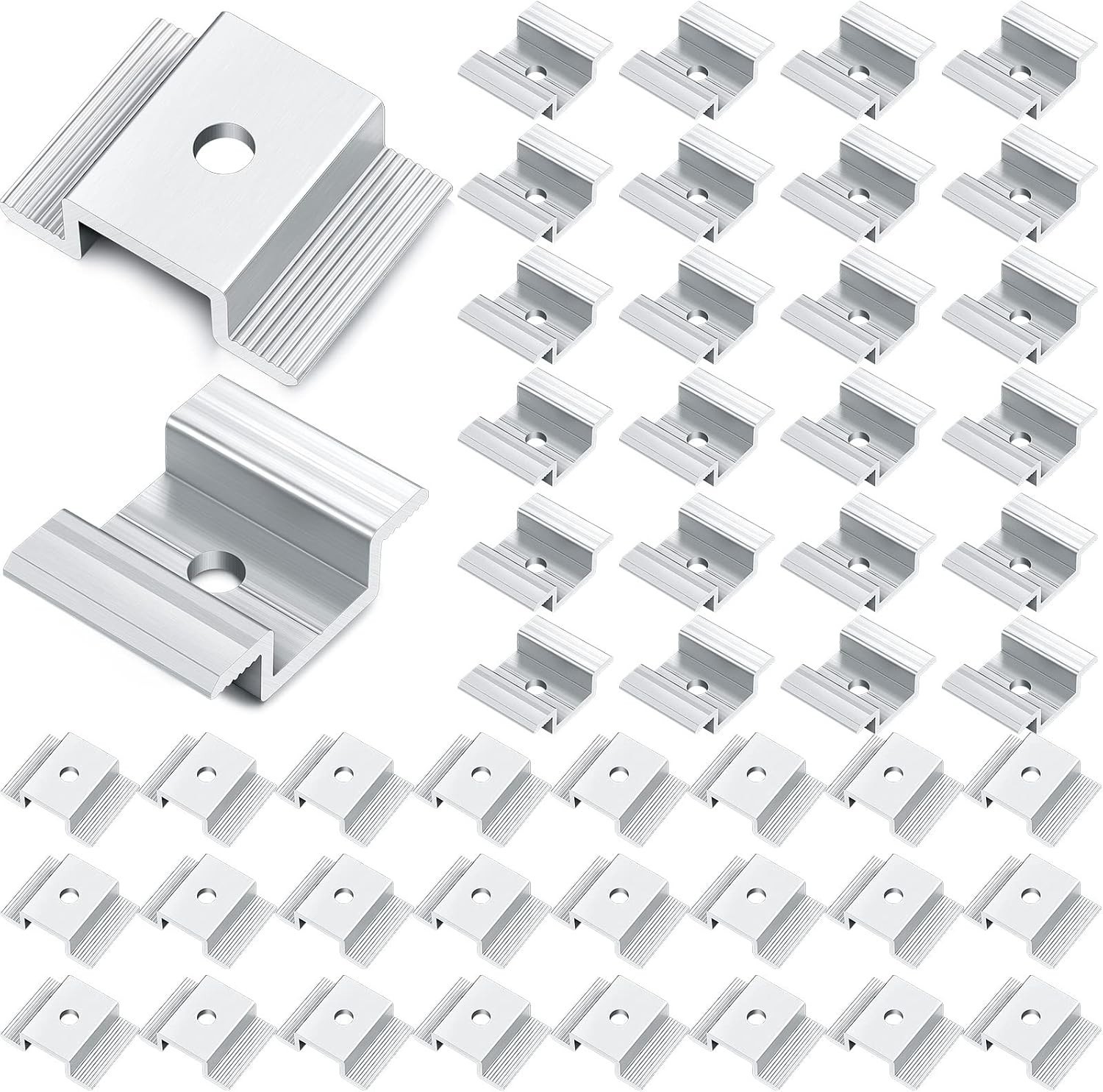 48 abrazaderas intermedias paneles solares de 35 50 mm aluminio de 1.06 pulgadas