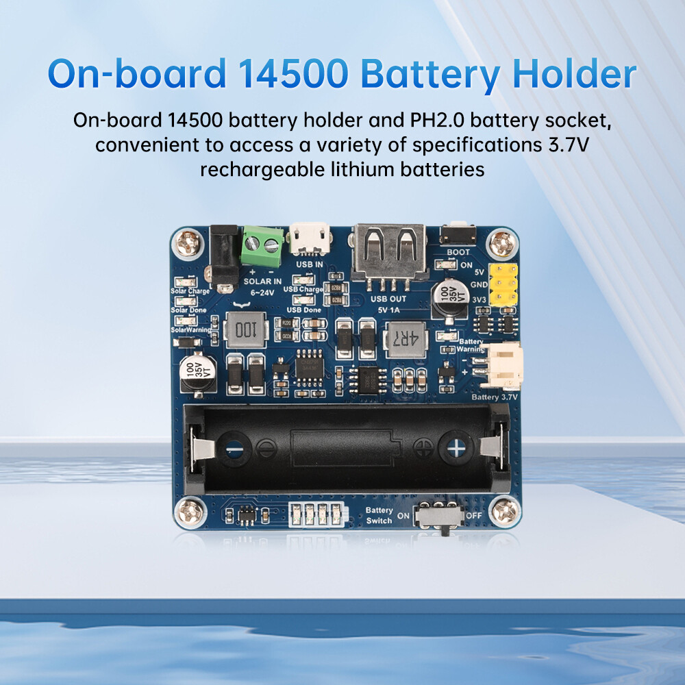 6V~24V Solar Panel Power Management Module Support MPPT 850mAh Li-ion Battery
