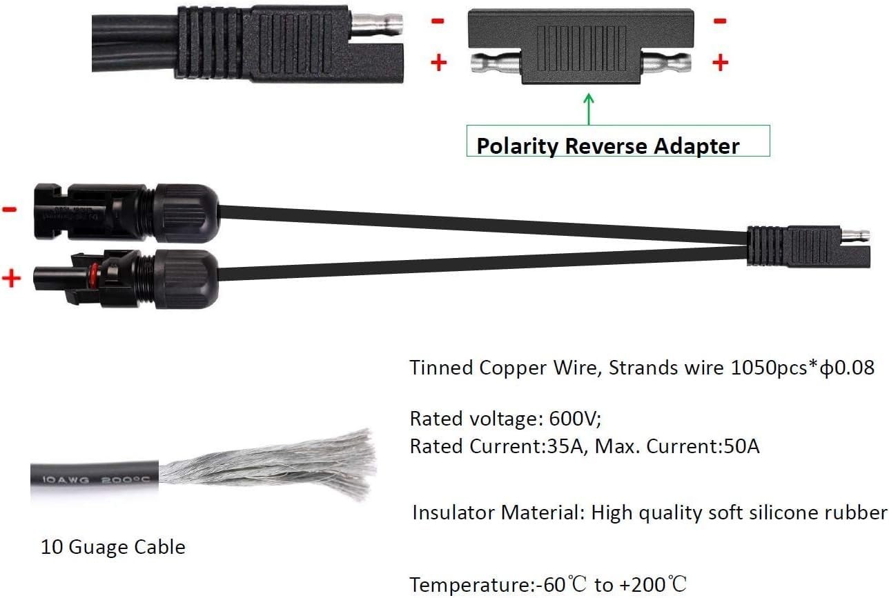 3.3ft SAE to SAE Polarity Reverse Cable