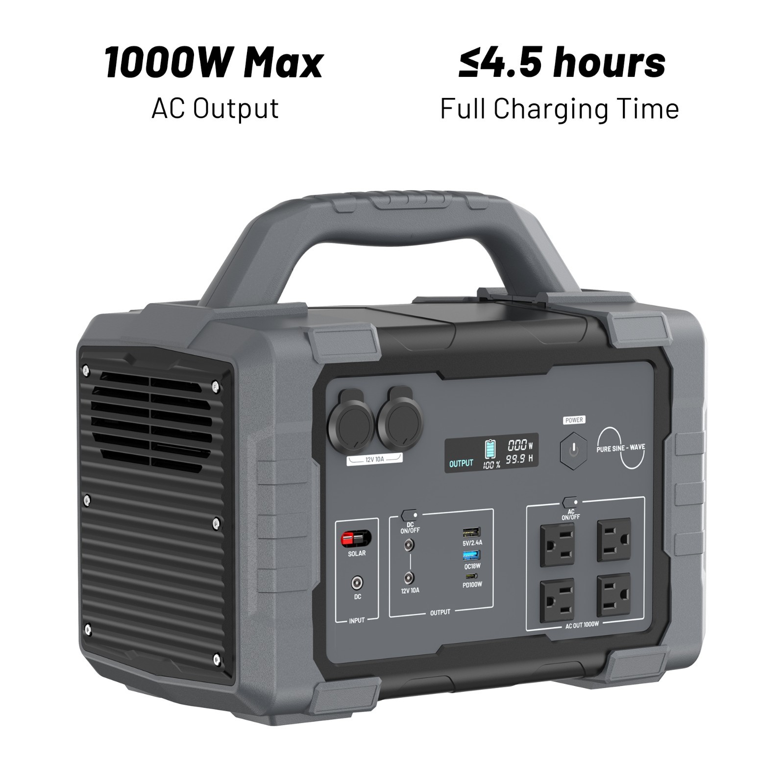 1000W US Standard Dual-Direction Fast Charging Portable Power Storage Device