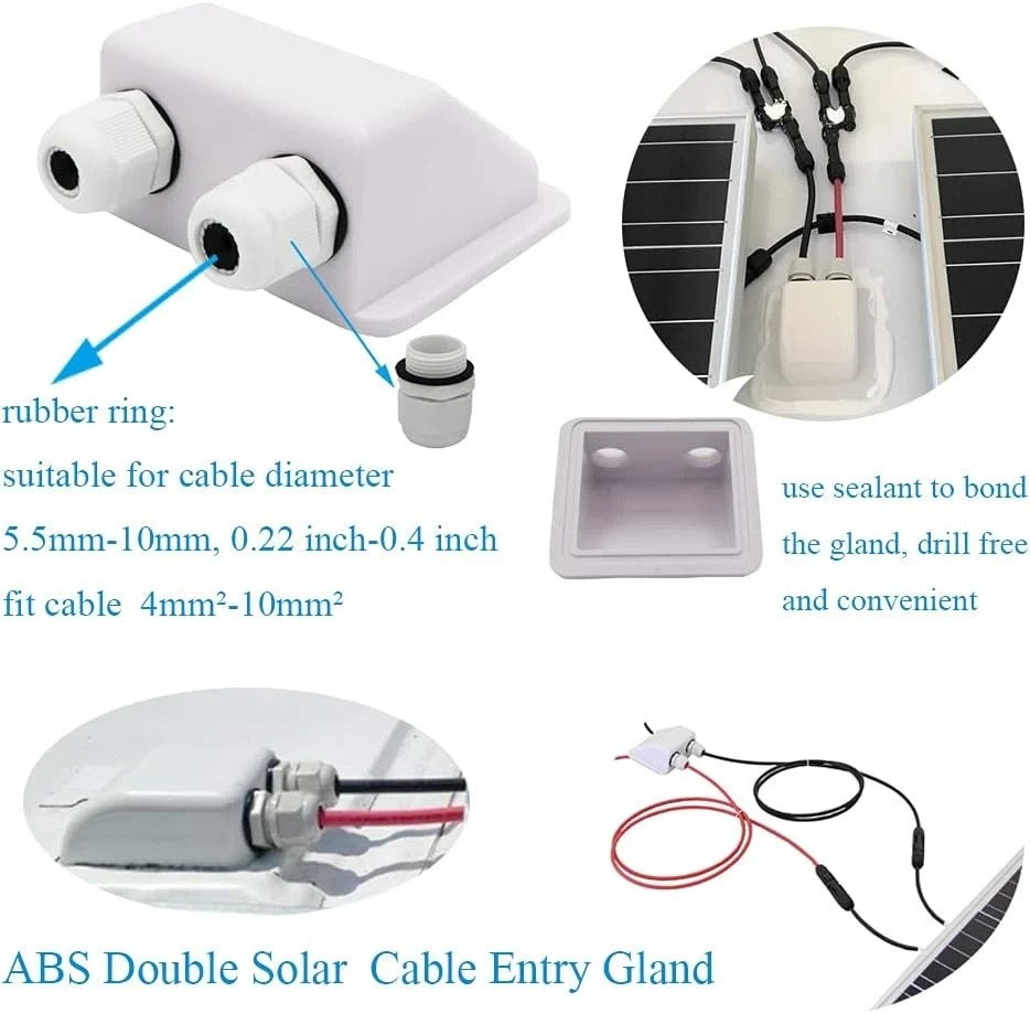 Solar Panel Mounting Brackets ABS Corner Bracket Kit 7PCS, Drill-Free Widely Use