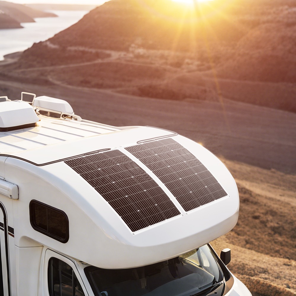 Dokio 100W 200W 400W Flexible Mono Solar Panel Kit to 12V Battery Off Grid Van