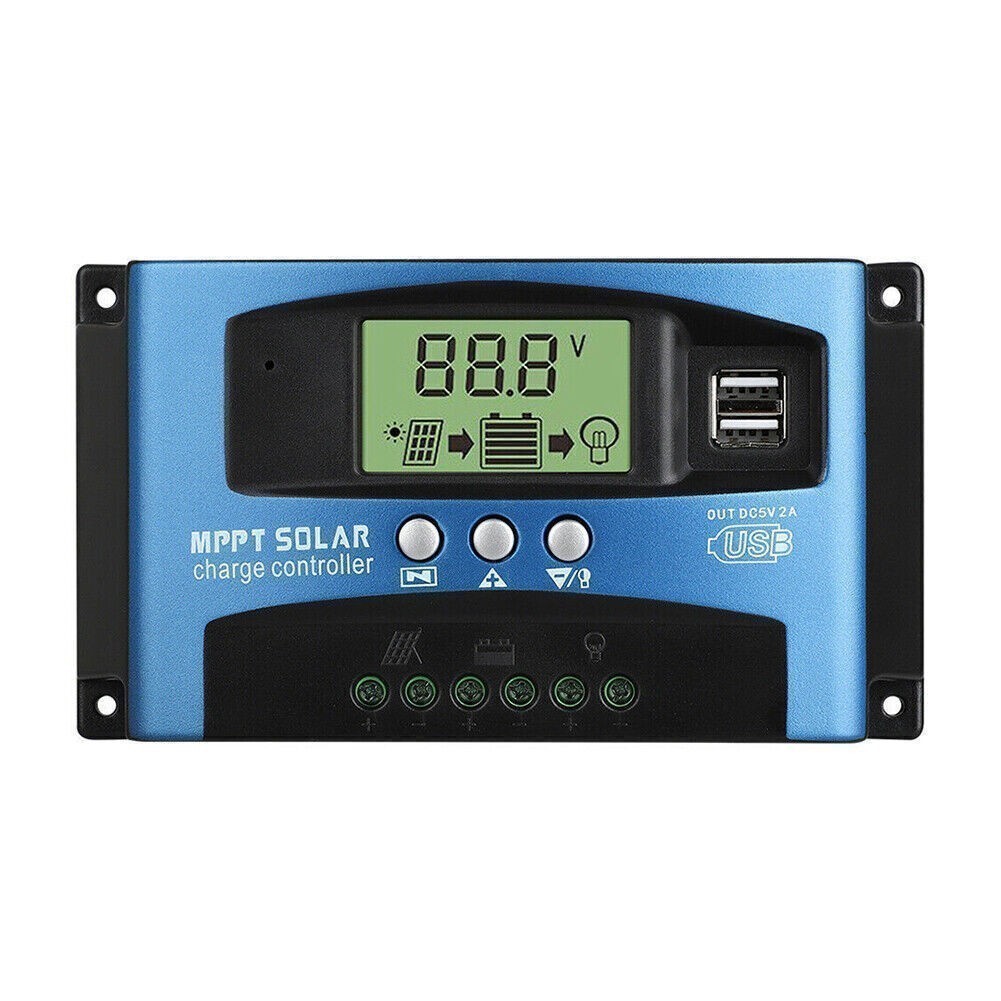 30-100A MPPT Solar Panel Regulator Charge Controller 12V/24V Auto Focus Tracking