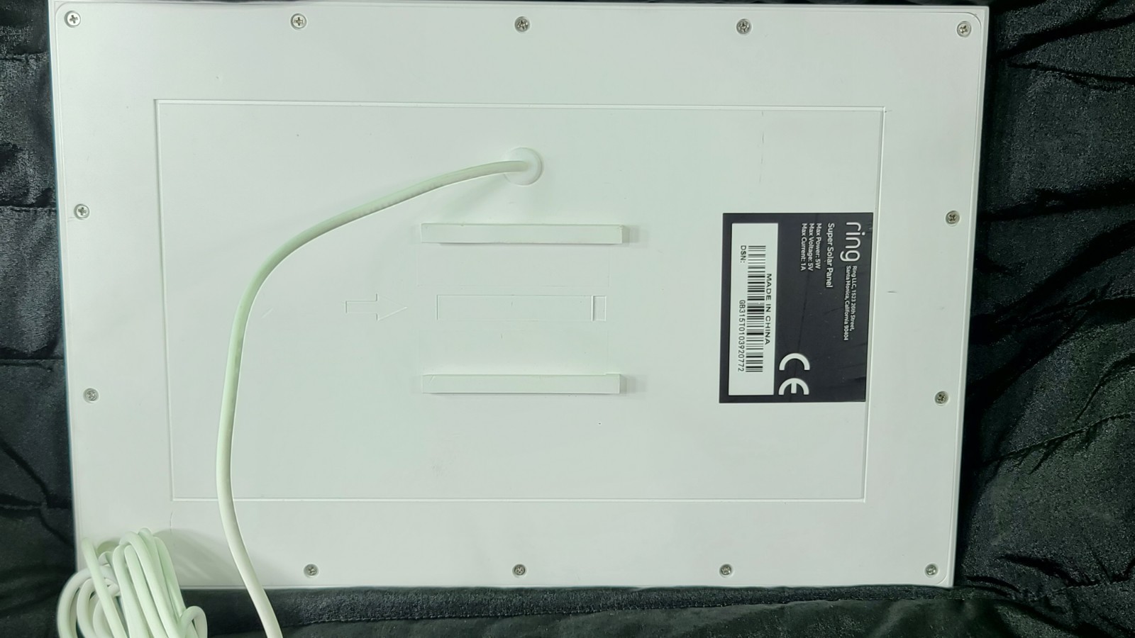 Ring 1st Gen 5W Super Solar Panel, Barrel Plug, White