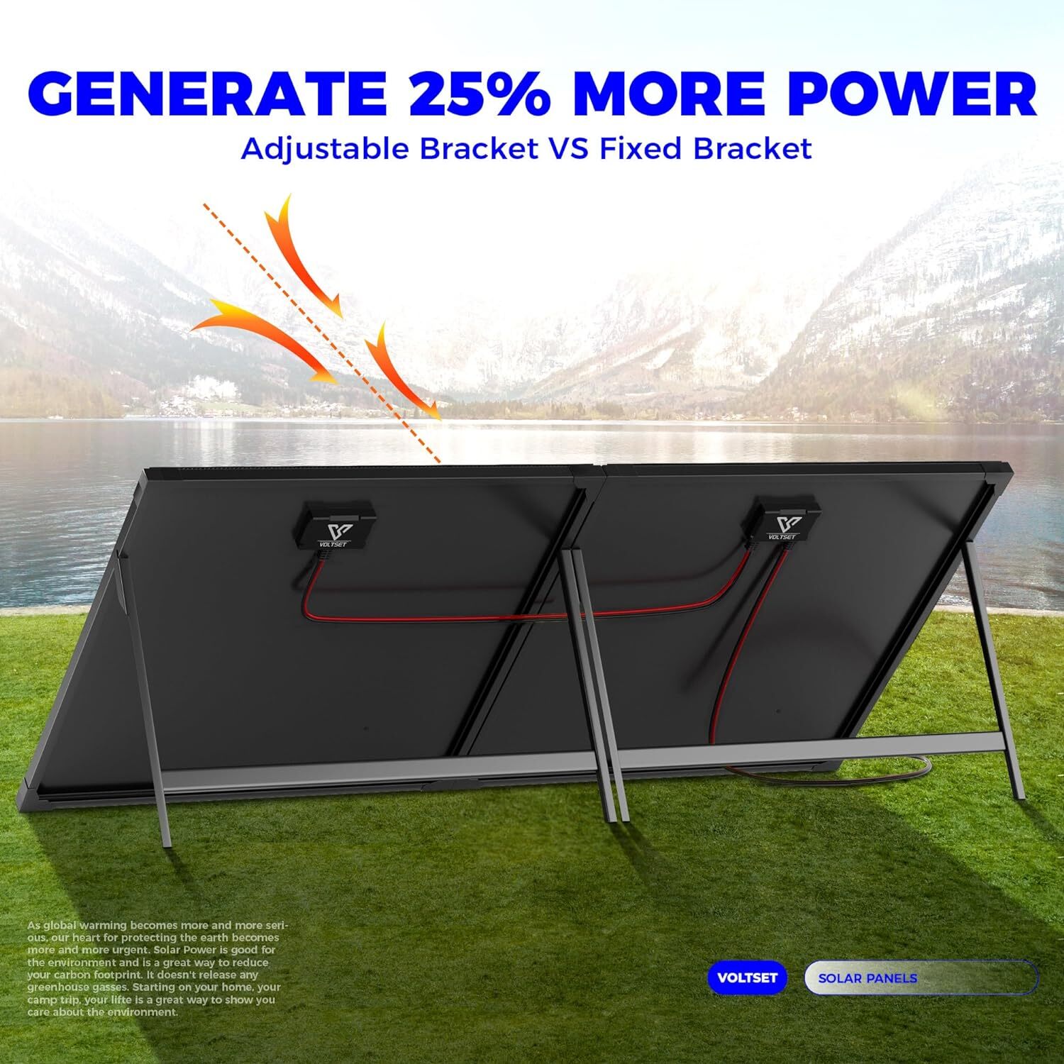 Voltset 50W Solar Battery Trickle Charger Maintainer + Upgrade 10A MPPT Charge