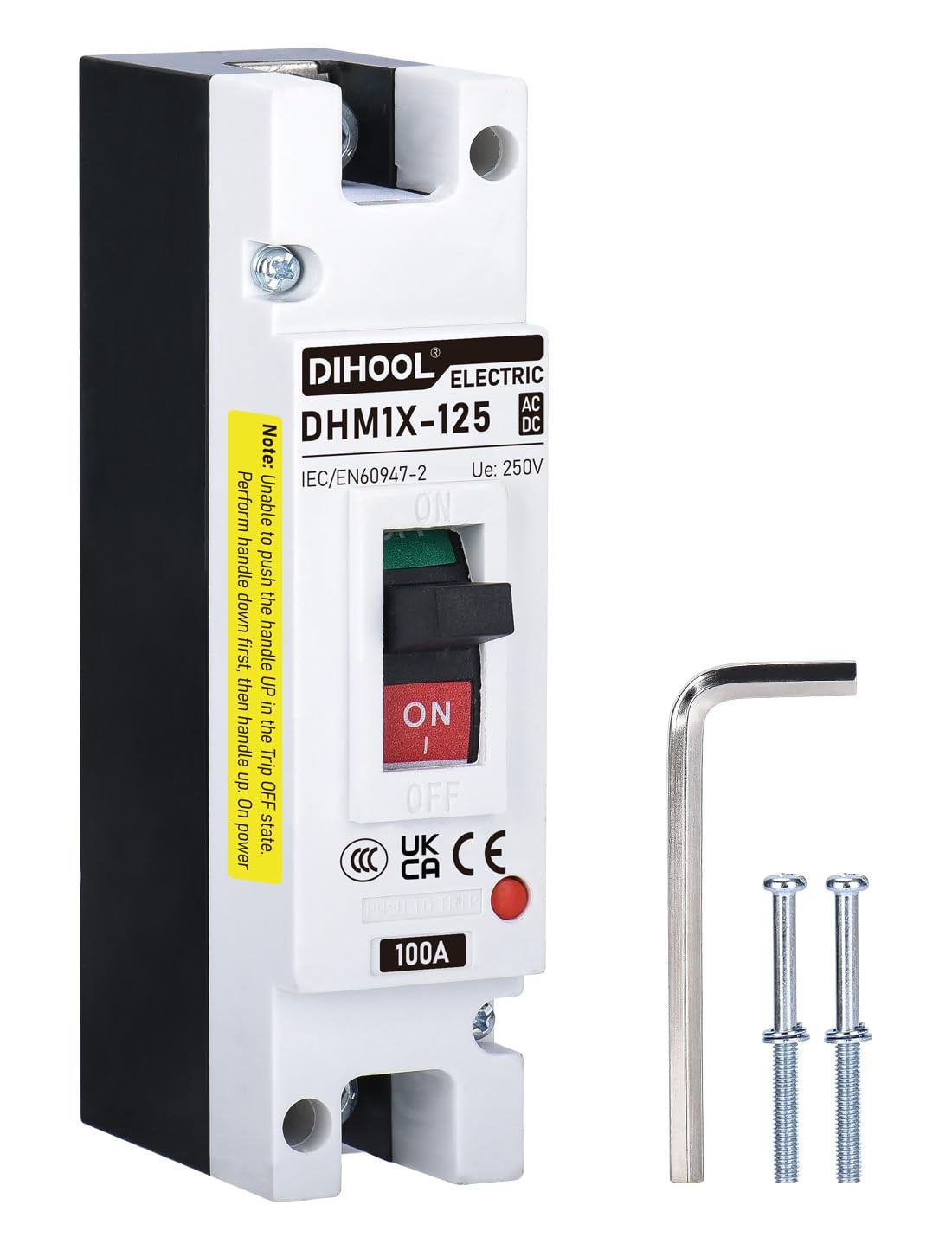 DIHOOL 100 Amp Battery DC Disconnect Switch, DC Breaker for Main Power Statio…