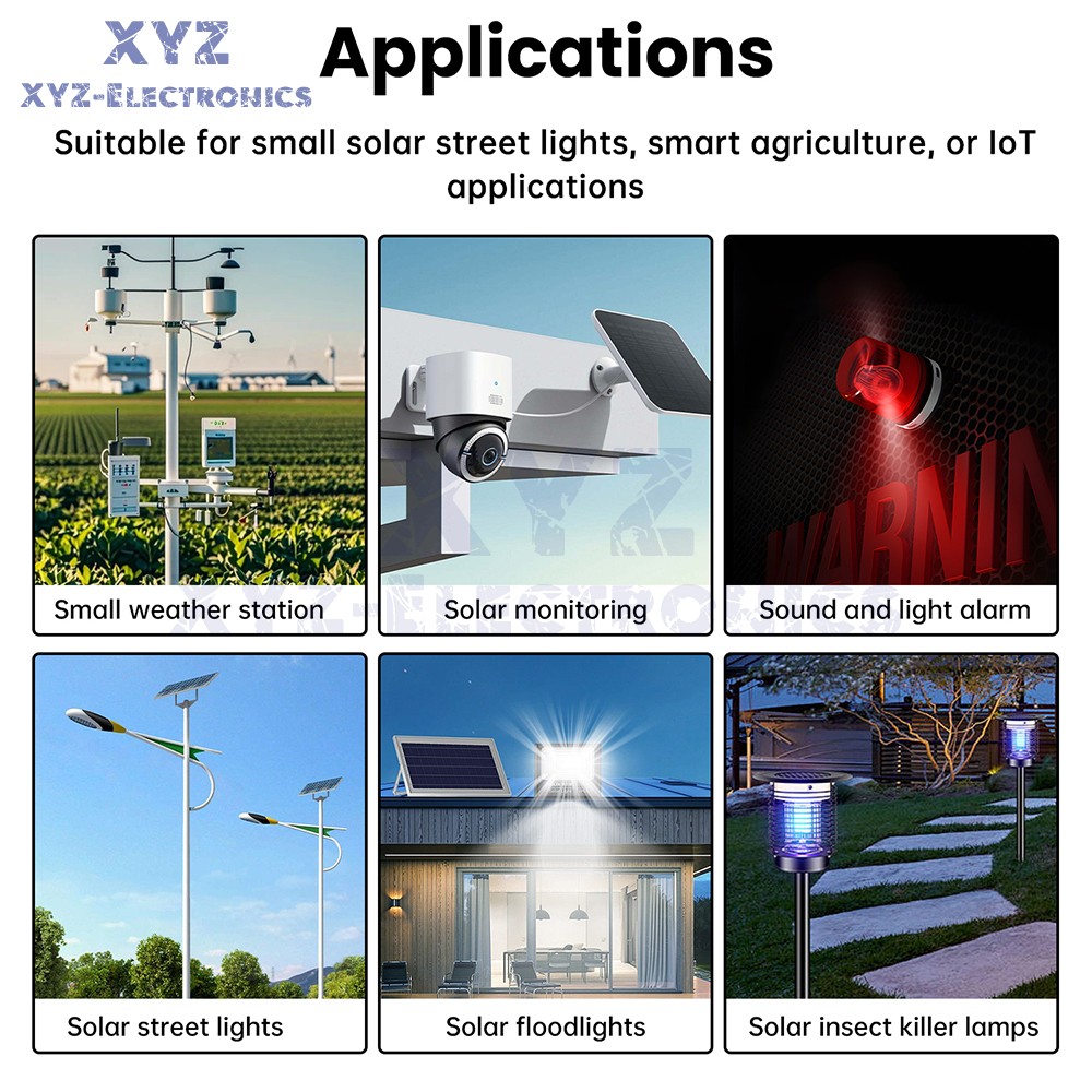 6-24V Solar Panel Power Management Module 5V 3A Supports MPPT, PD QC FCP SFCP