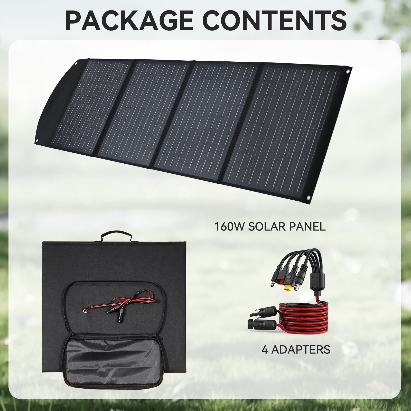 160W 220W 400W Foldable Portable Solar Panel Kit for Power Station Home RV Camp