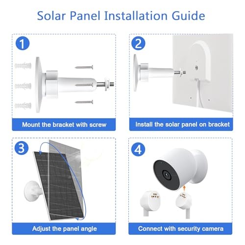 Solar Panel for Google Nest Camera, Solar Power Charger for Nest Cam Indoor &