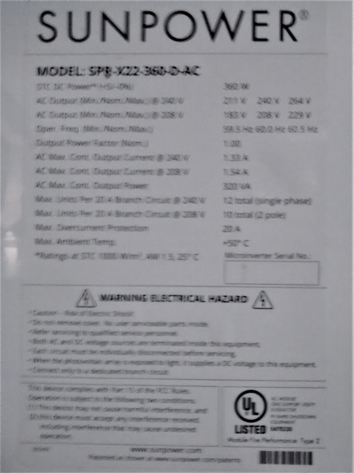 SunPower Solar Panels Modules 240-360 watts Tucson Arizona, 22.7