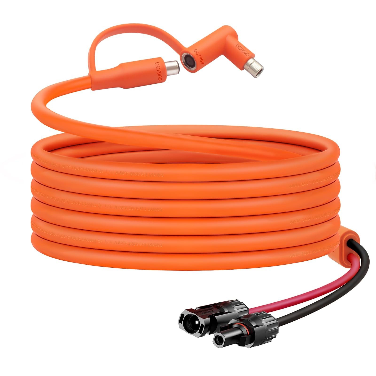 20FT MC4 to DC 8mm Adapter Cable for Solar Power Stations, RV, Camping Use