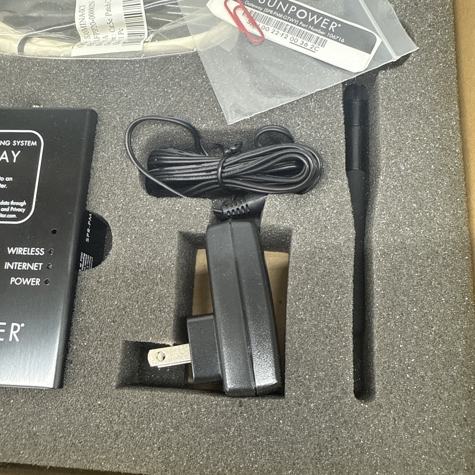 Sunpower Gateway 106716 (SPR-PMR-GTWY) Solar Energy Monitoring Unit
