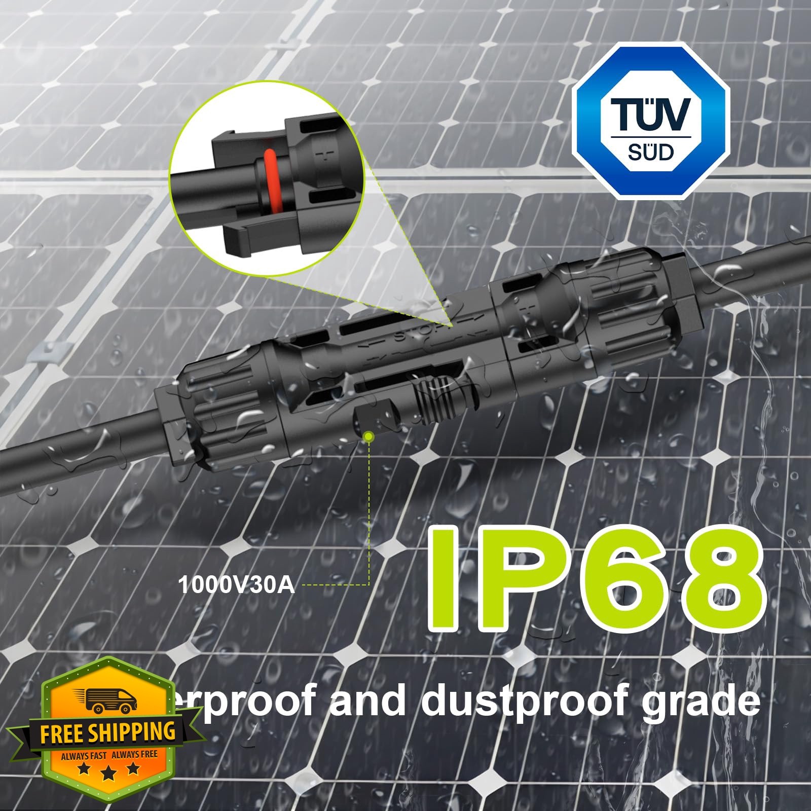 JXMXRPV Solar Connectors 2 to 6 Y Branch (1 PCS)