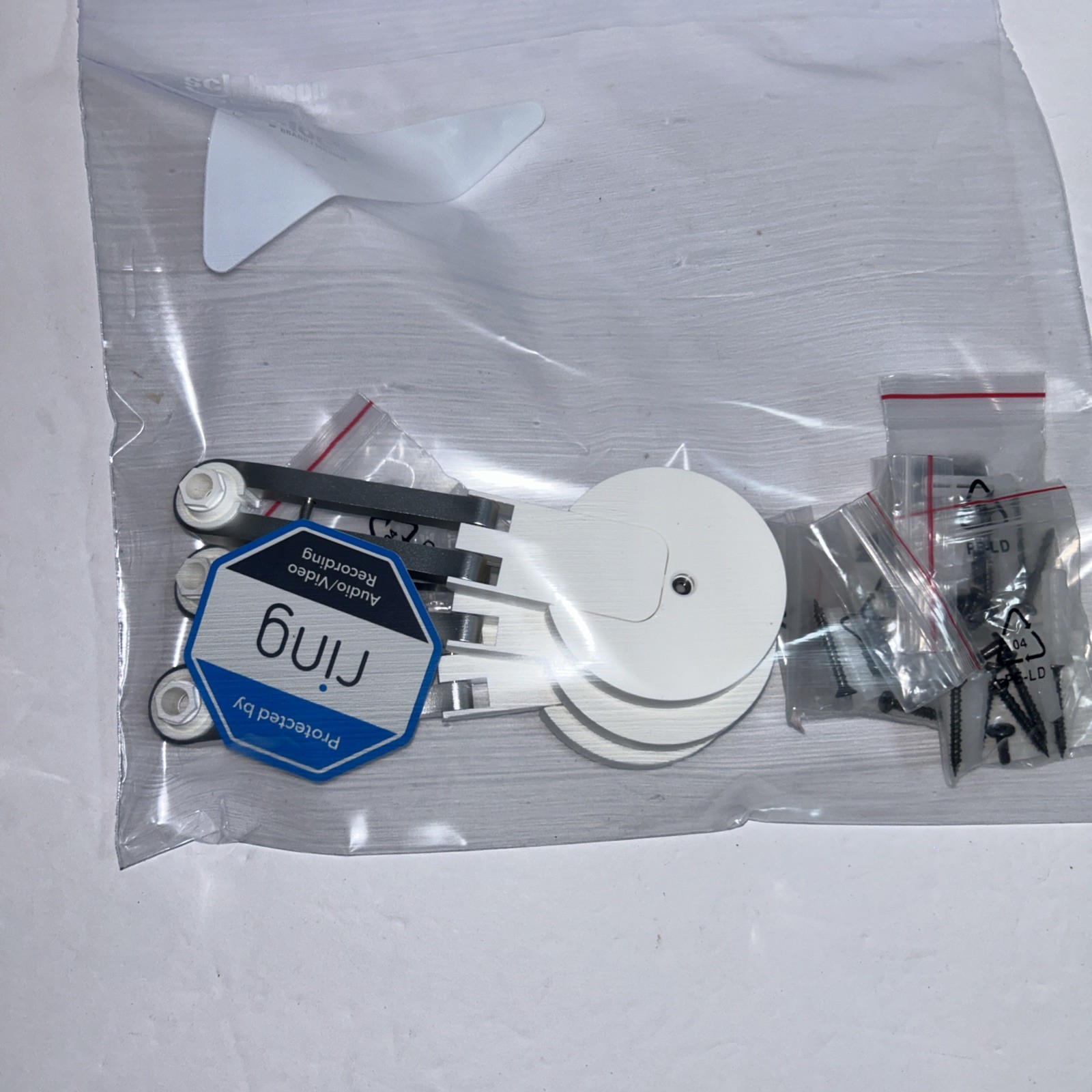 3 Ring Mounts for Stick Up Cam- White W/bolts (g2)