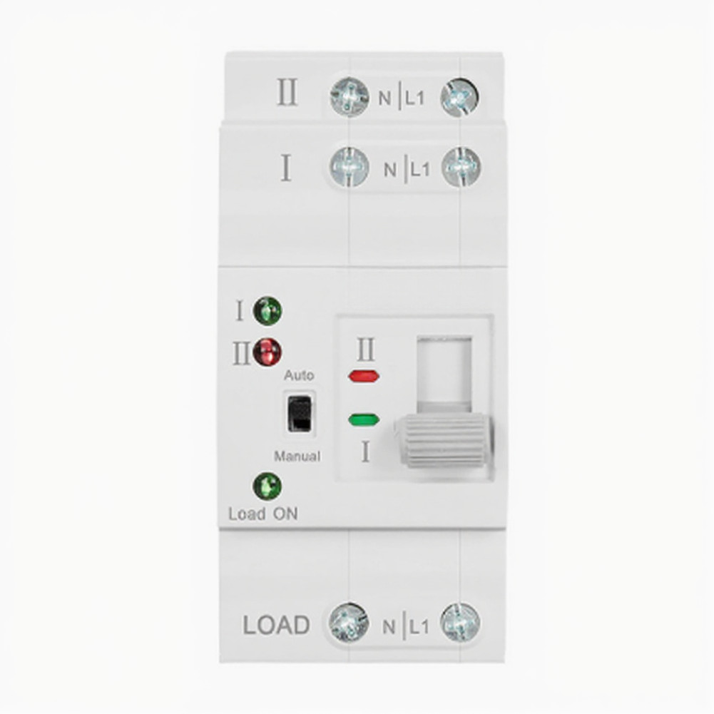 2P/4P Dual Power Automatic Transfer Switch AC220V IP30 Enclosure Rail Mount