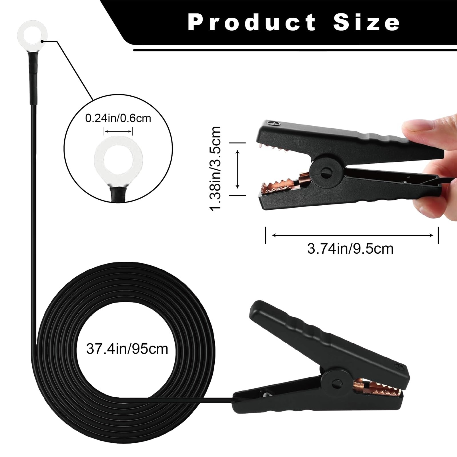 Fence Jumper Cables with Crocodile Clips, Electric Fence Jumping Lead Solar …