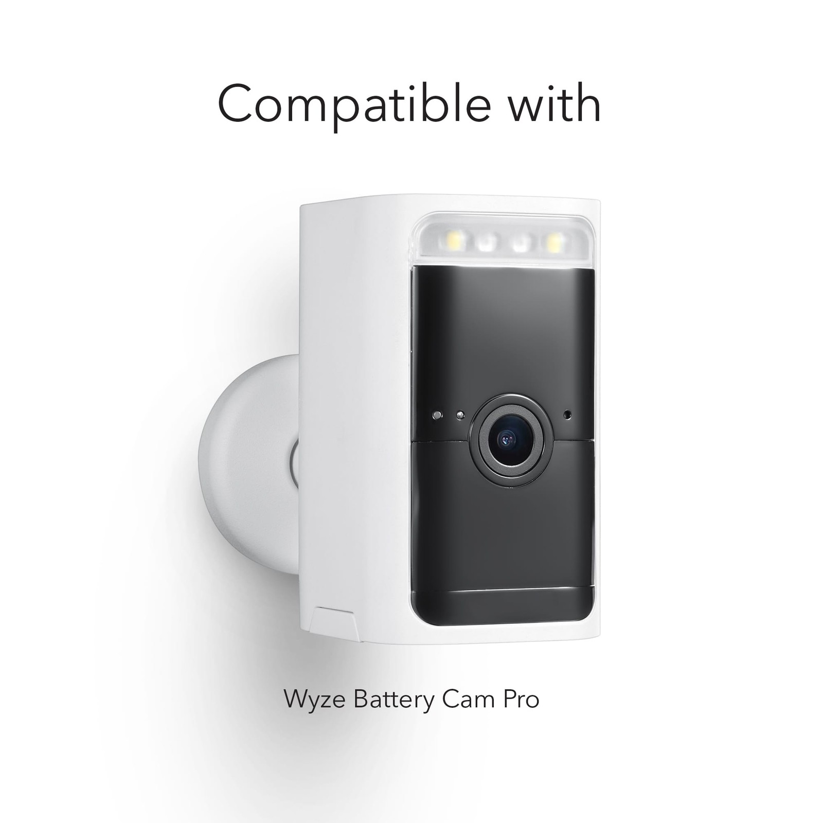 Wasserstein Solar Panel Compatible with Wyze Battery Cam Pro (White)