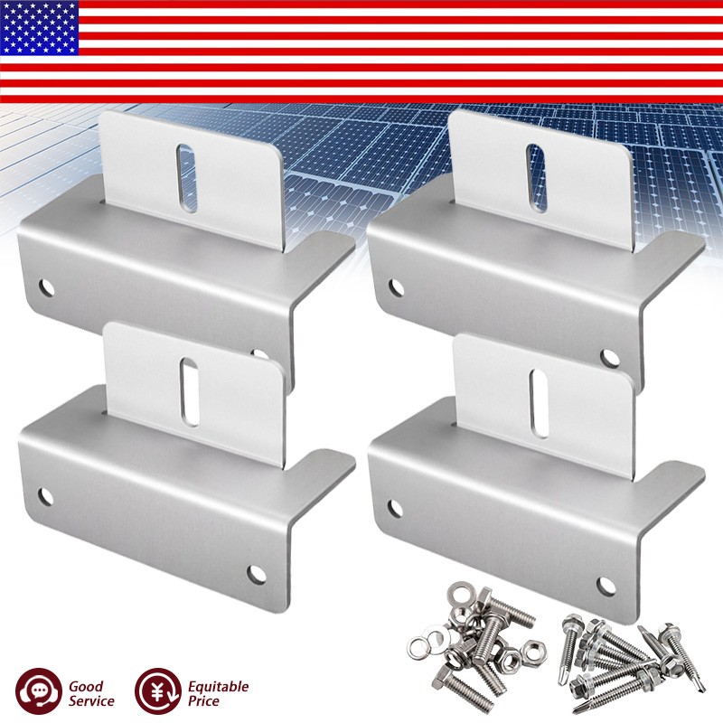 4/8 Sets Solar Panel Z Bracket Mounting Mounts Set Solar Panel RV Boat Roof Wall