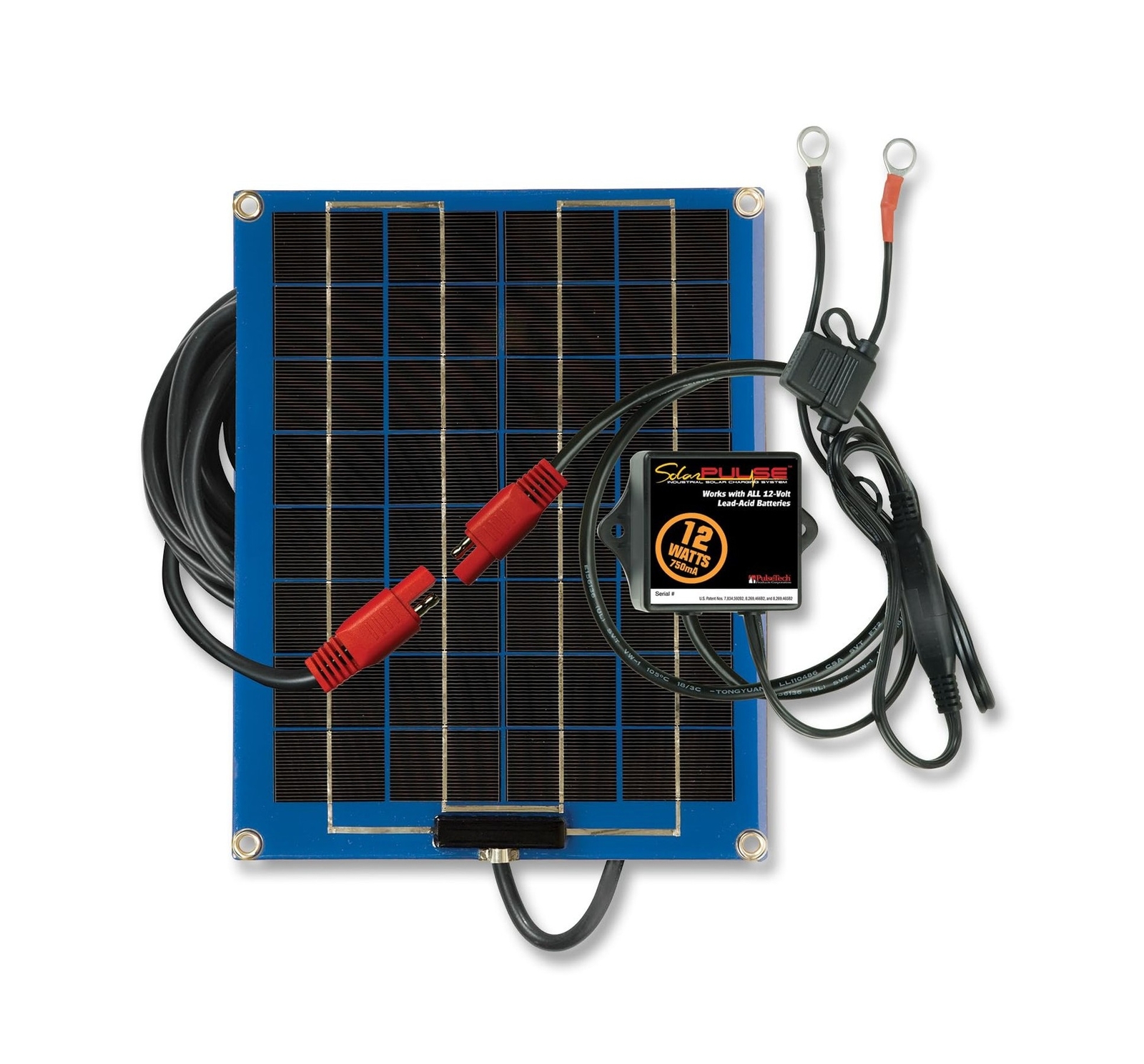 PulseTech SolarPulse SP-12 Solar Battery Charger Maintainer, 12 Watt, Blue