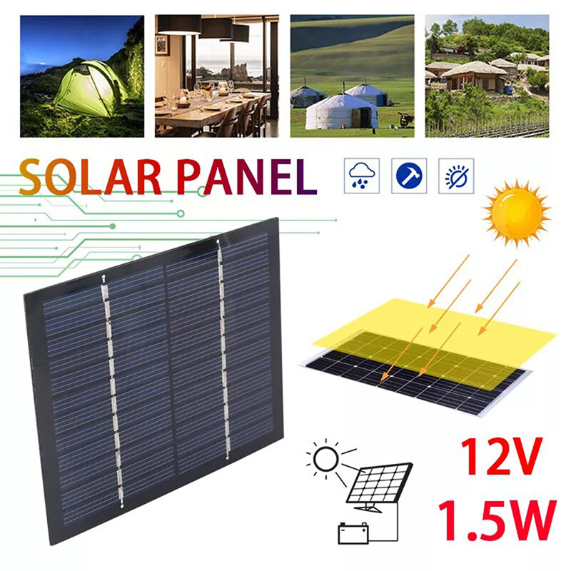 1/3/4/5/10 Pcs 1.5W 12V Solar Panel Board Small Cell DIY Module Battery Charger