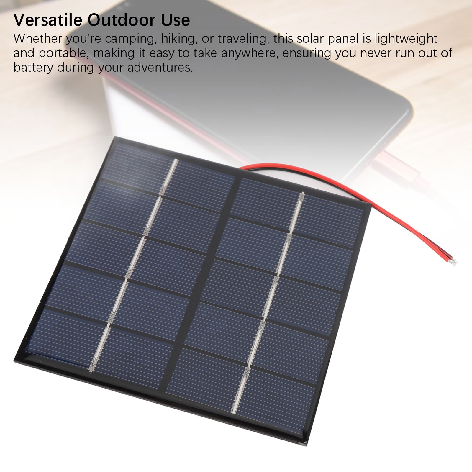 2PCS 1.2W 5V Solar Panel DIY Efficient Charger For Outdoor Use Easy To Use