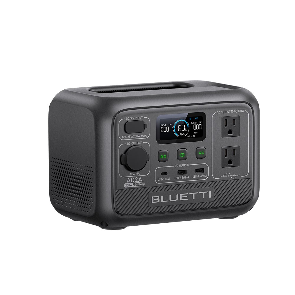BLUETTI AC2A 300W 204Wh Portable Power Station Generator for Camping Backup