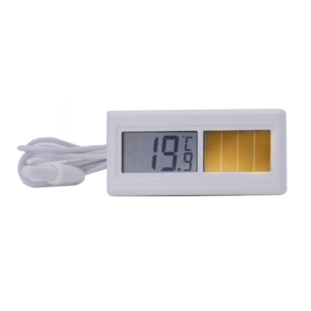 Solar Powered Temperature Monitor with Clear LCD Display and Long Cable