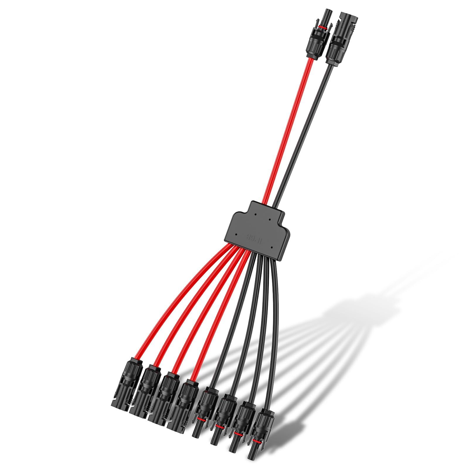 Solar Connectors for 2-3-4-6-8 Solar Panels,Tool-Free Solar Panels Connectors