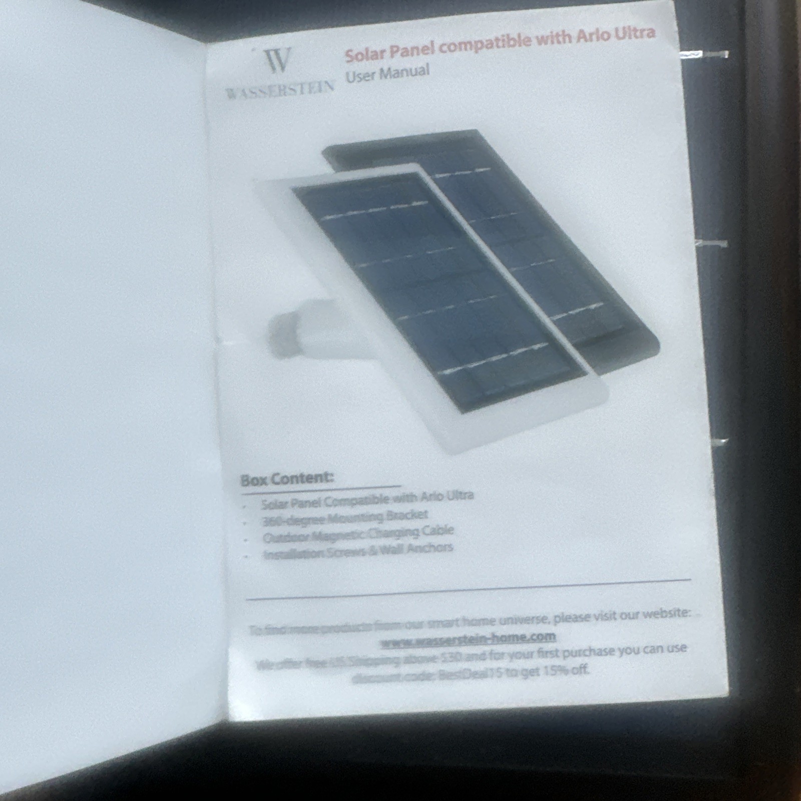 Wasserstein Solar Panel with 13.1ft/4m Cable Compatible with Arlo Ultra (3 pack)