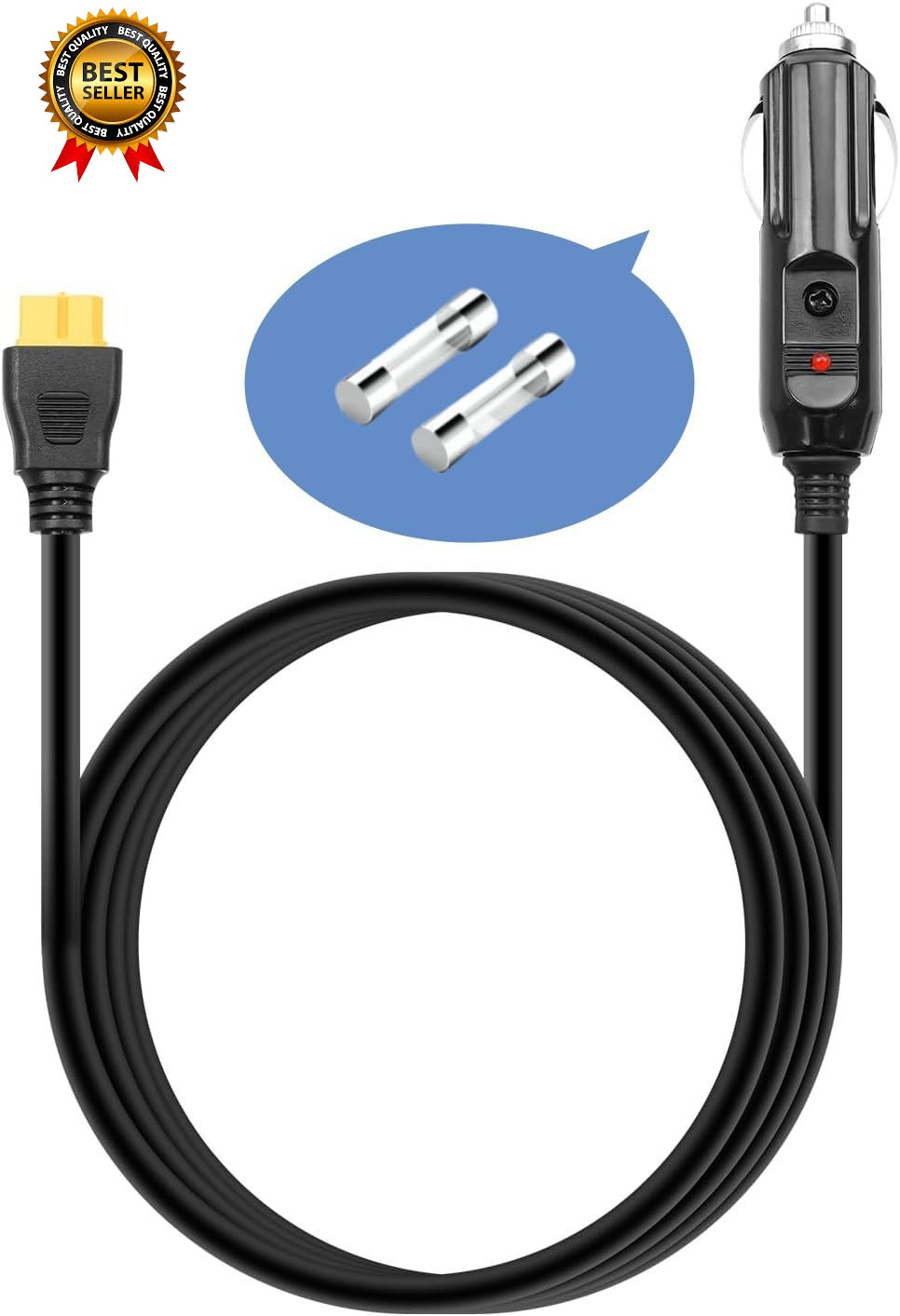 6.8FT Portable12V 24V Car Charger Suitable Compatible Ecoflow Delta River Bluett
