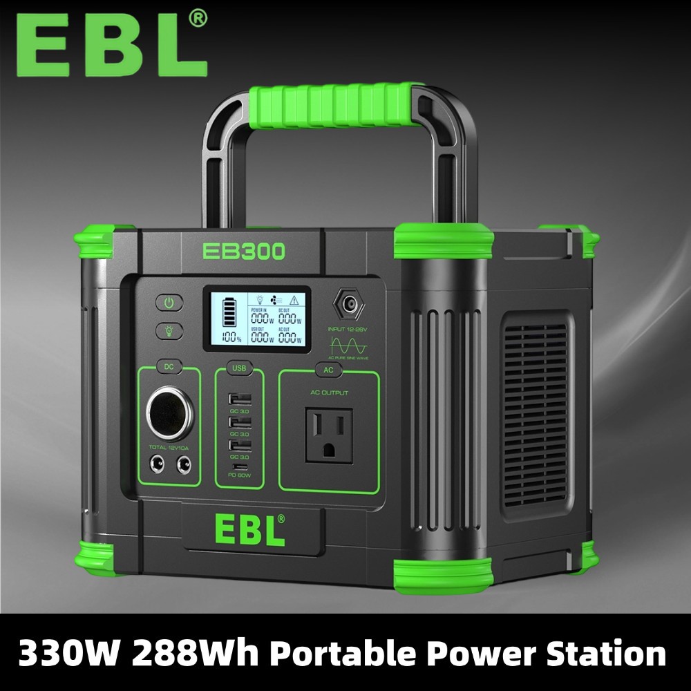 EBL 330W/288Wh LiFePO4 Lithium Battery Portable Power Station Power Sup⁣ply NEW