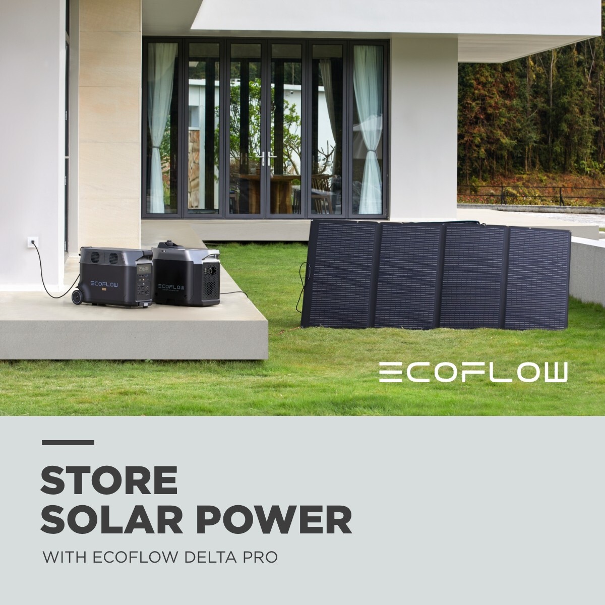 EcoFlow DELTA Pro 3600Wh Portable Power Station+400W Solar Panel Solar Generator