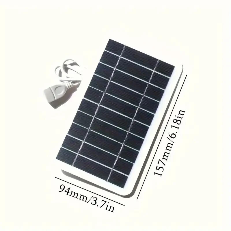 5V 0.4A Portable Solar Panel, DIY Battery Charger Outdoor Travel Camping Fishing