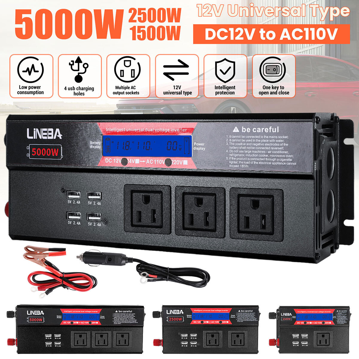 Home 110V Grid System Solar Panel Kit with 6000W Power Inverter&60A Controller