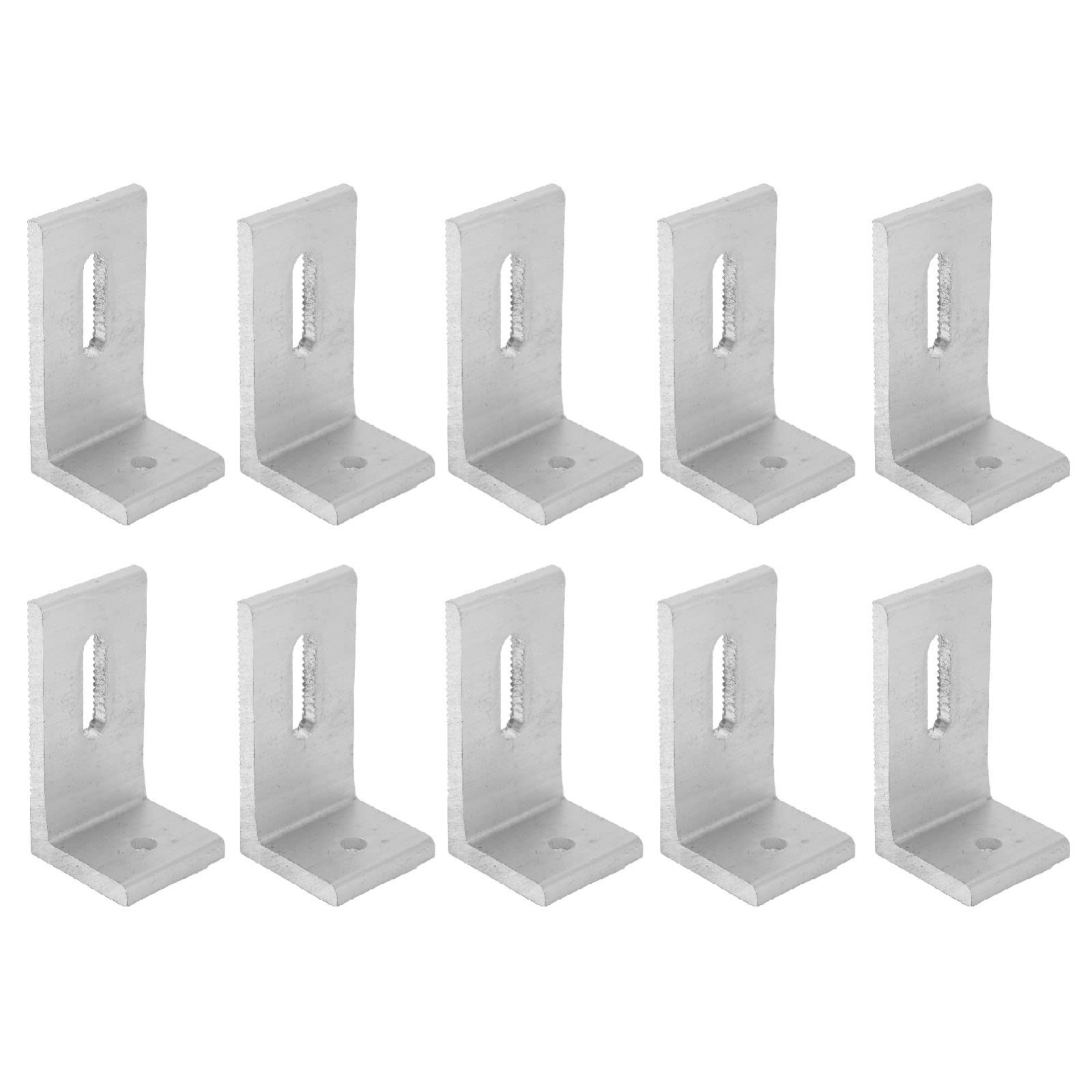 10-Pack Heavy-Duty Aluminum L-Foot Solar Panel Mounting Brackets, Waterproof PV