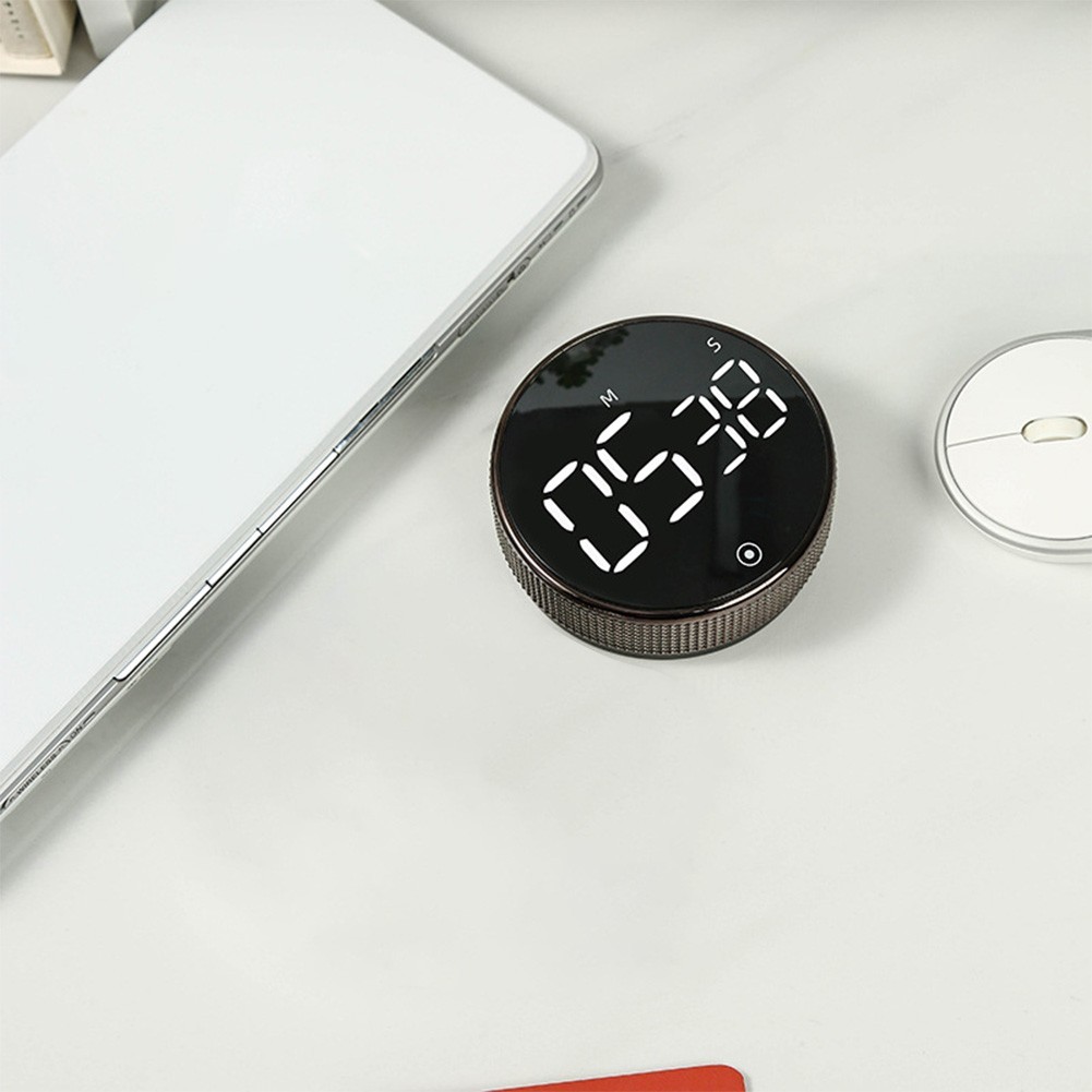 Rotary Kitchen Timer With Magnetic Design Large LED Display And Volume Control