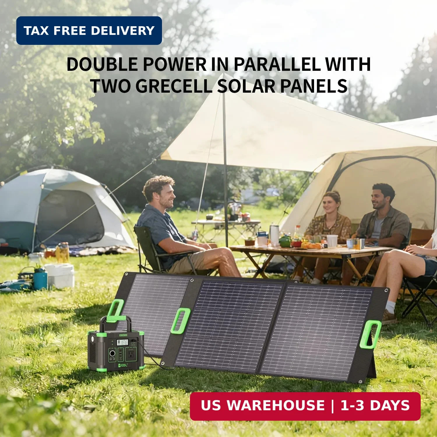 100W Portable Solar Panel for Power Station Generator, 23.5% High Efficiency ETF