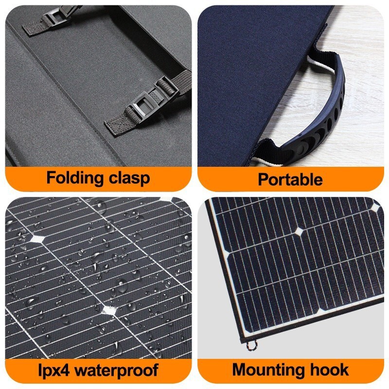 18V 160W 100W Foldable Solar Panel Portable High Efficiency RV Outdoor Camping