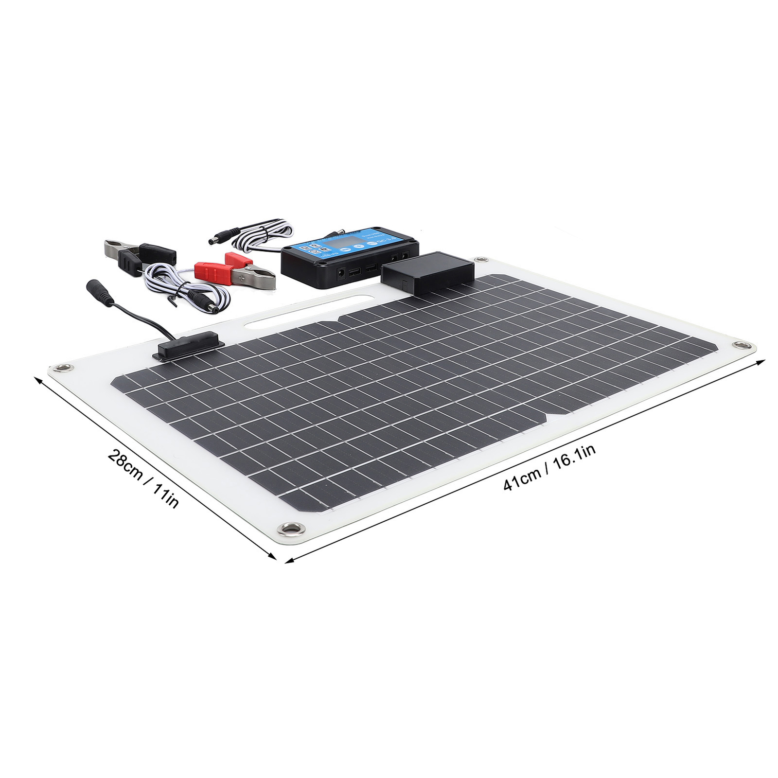 Solar Panel Battery Charger 100W Monocrystalline Silicon 12V 24V Dual USB 100