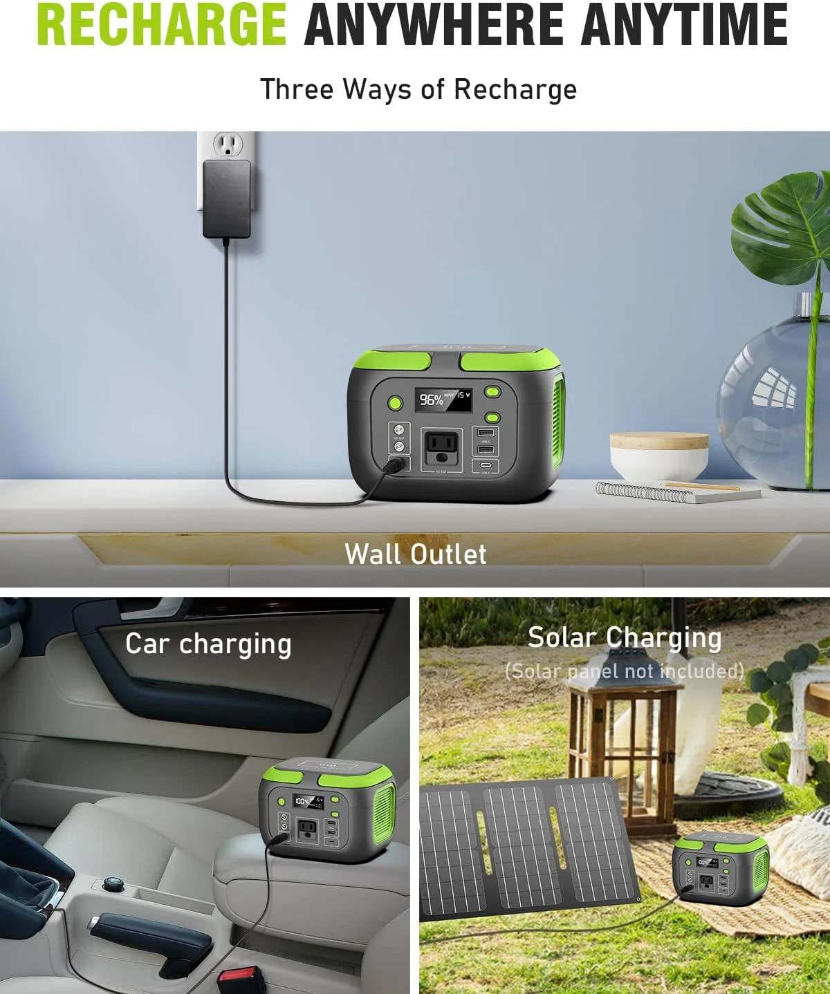 SinKeu 200W Portable Power Station, 42000mAh Solar Generator with 110V AC Outlet