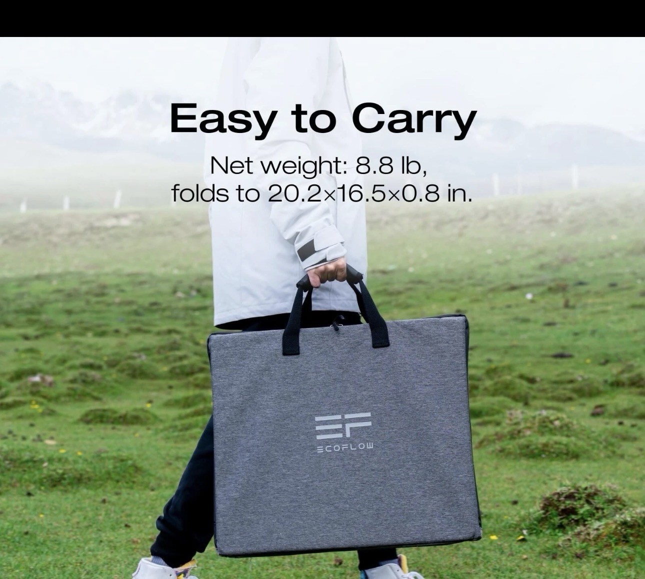 EcoFlow 110W Portable Solar Panel Kit IP68 Waterproof Foldable with Carry Case