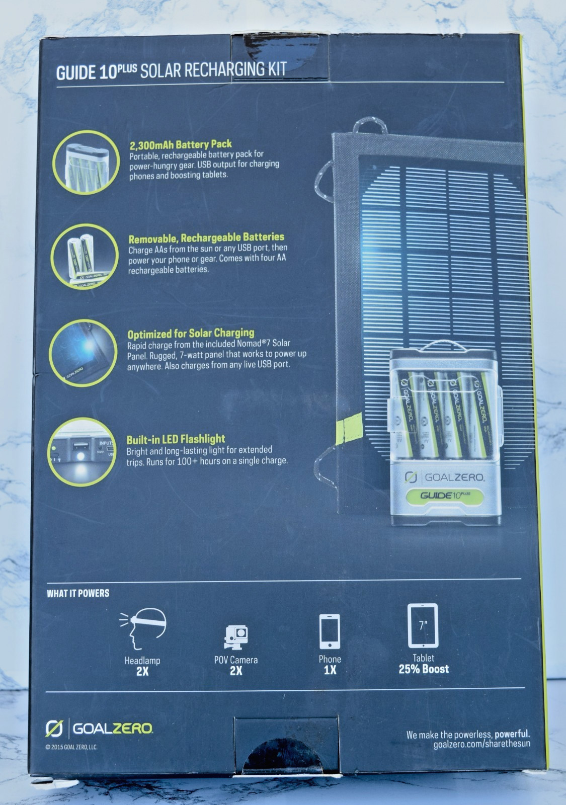 Goal Zero Guide 10 Plus Solar Recharging Kit w/ Nomad 7 Panel, Local Pickup