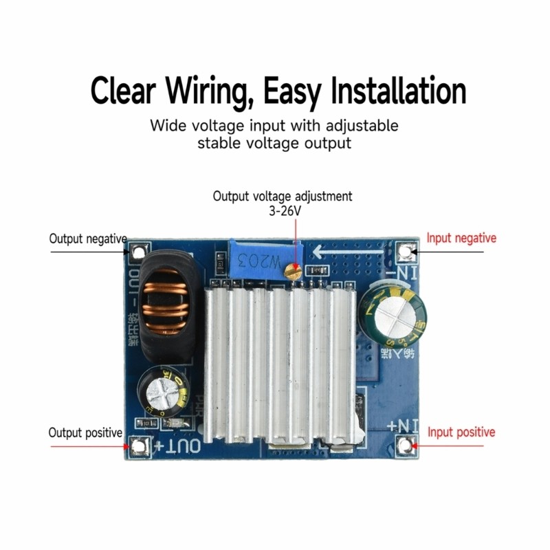 DC9-100V to 3-26V Adjustable Power Regulation Module for Solar Control Equipment